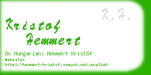 kristof hemmert business card